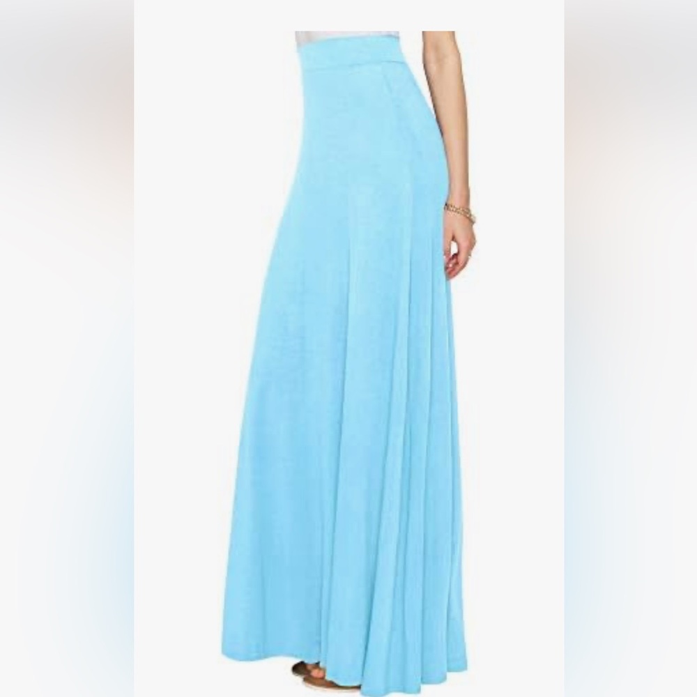 LOCK & LOVE Blue Flared Maxi Skirt XL - Picture 2 of 8